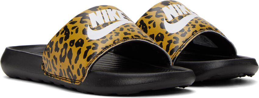 Nike Black  Tan Victori One Slides - Picture 2