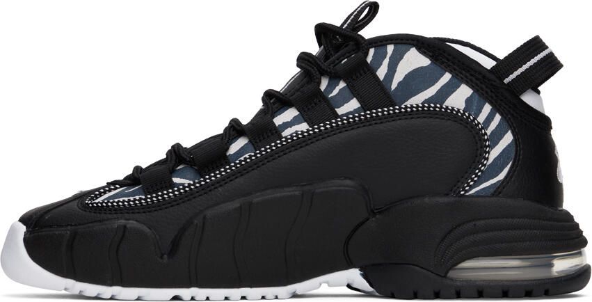 Nike Black  White Air Max Penny Sneakers - Picture 3