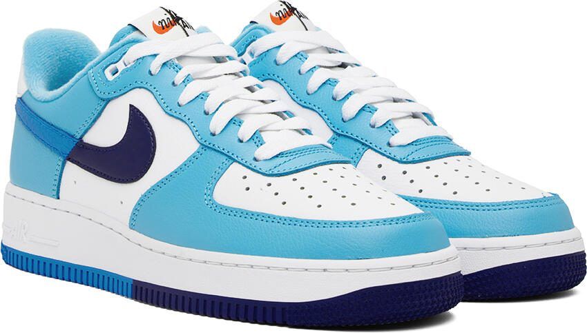 Nike Blue  White Air Force 1 '07 LV8 Sneakers - Picture 2