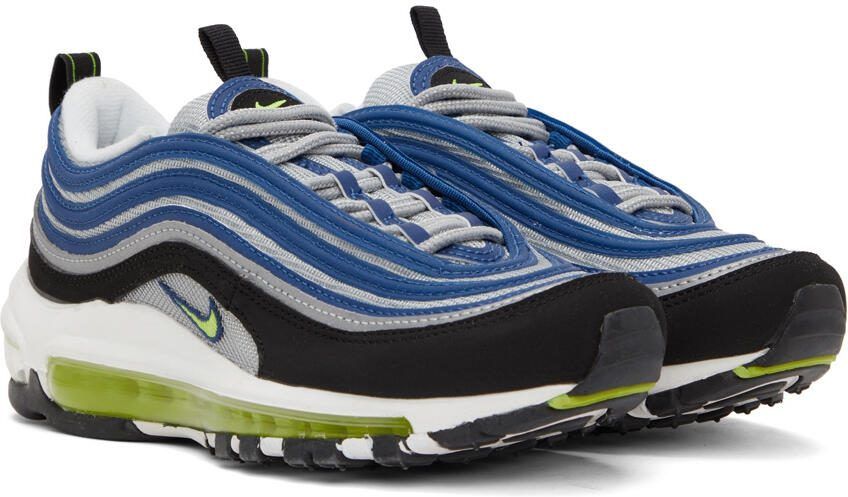 Nike Blue  Yellow Air Max 97 Sneakers - Picture 2