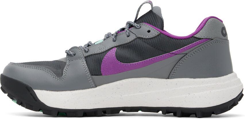 Nike Gray  Purple ACG Lowcate Sneakers - Picture 3