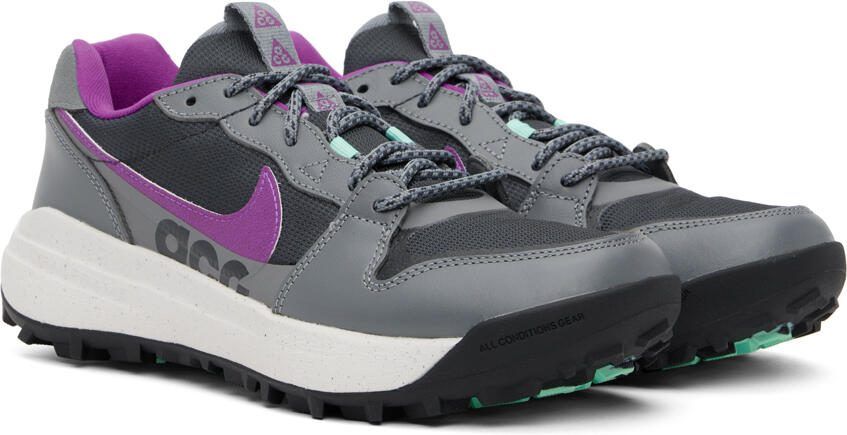Nike Gray  Purple ACG Lowcate Sneakers - Picture 2