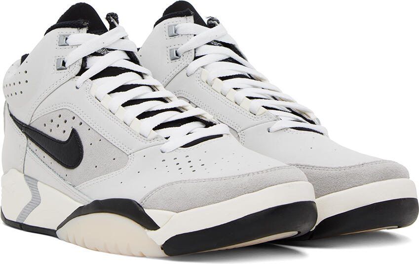 Nike Gray Air Flight Lite Mid Sneakers - Picture 2