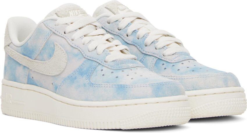 Nike Gray  Blue Air Force 1 '07 SE Sneakers - Picture 2
