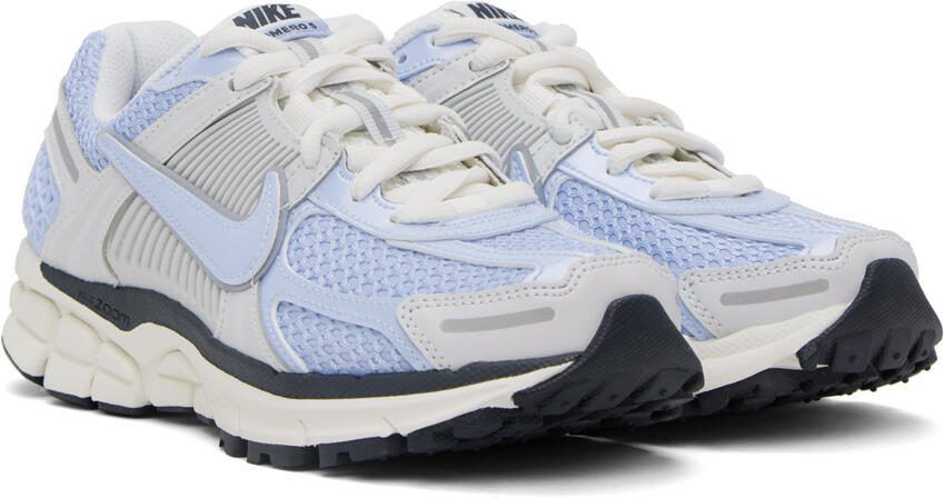 Nike Gray  Blue Zoom Vomero 5 Sneakers - Picture 2