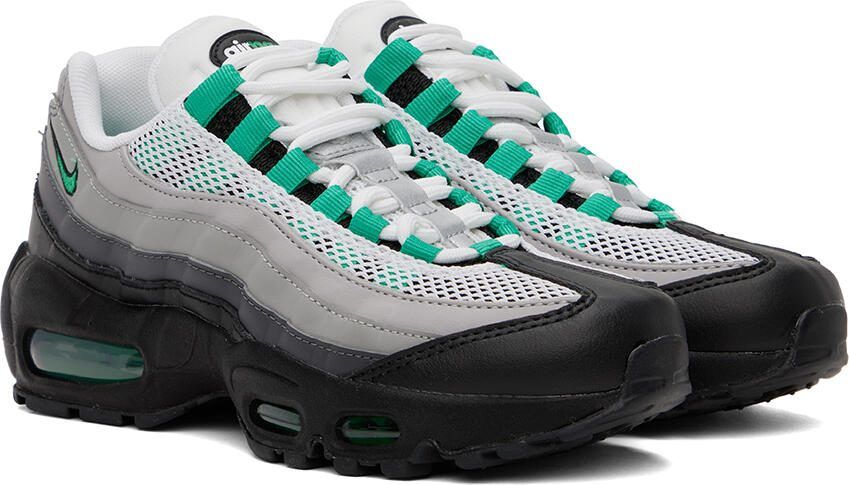 Nike Gray  Green Air Max 95 Sneakers - Picture 2