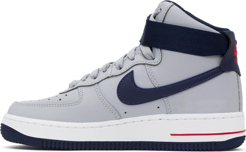 Nike Gray  Navy Air Force 1 High Sneakers - Picture 3