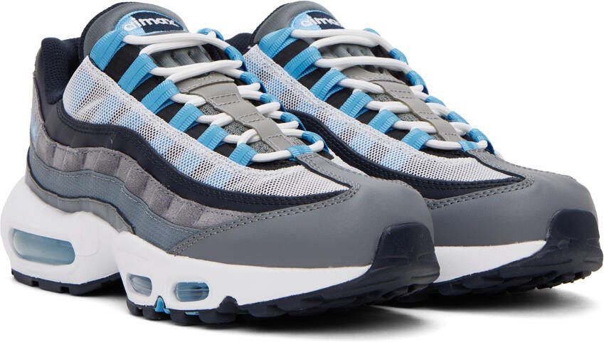 Nike Gray  Navy Air Max 95 Sneakers - Picture 2