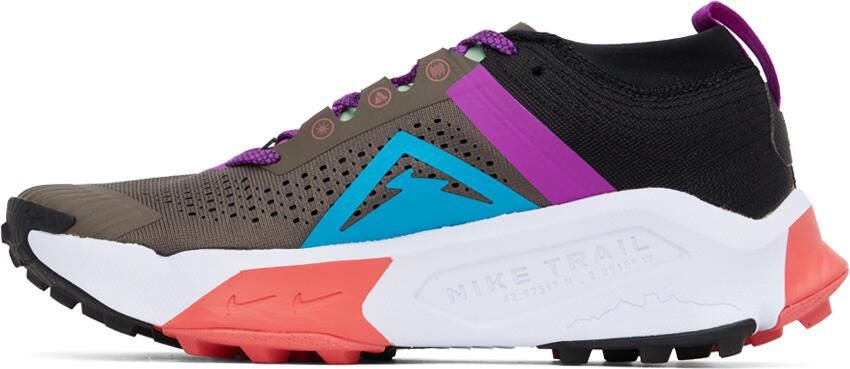 Nike Gray  Purple ZoomX Zegama Sneakers - Picture 3