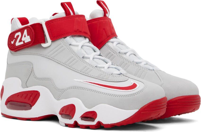 Nike Gray  Red Air Griffey Max 1 Sneakers - Picture 2