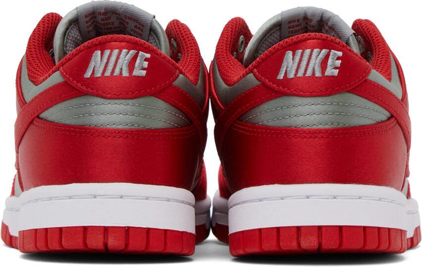 Nike Gray  Red Dunk Low Sneakers