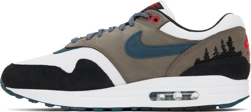 Nike Gray  White Air Max 1 Premium Sneakers - Picture 3