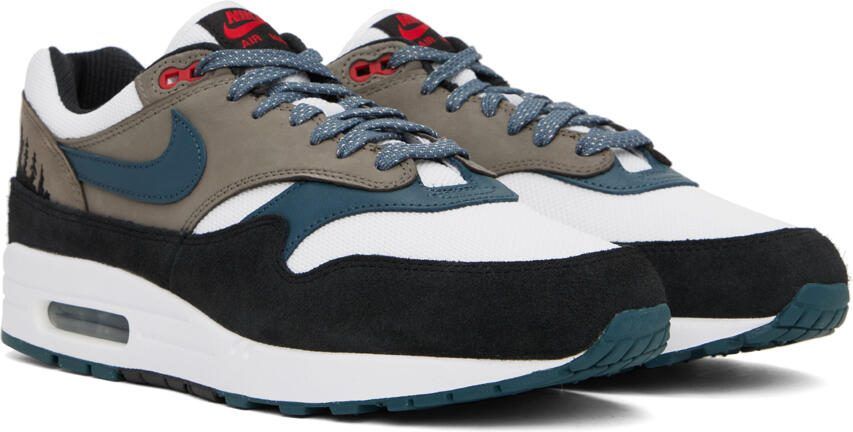 Nike Gray  White Air Max 1 Premium Sneakers - Picture 2