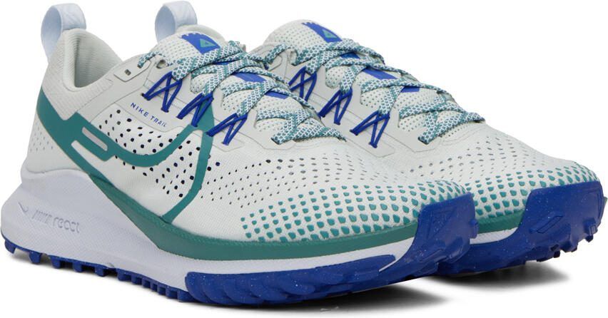 Nike Green  Blue Pegasus Trail 4 Sneakers - Picture 2