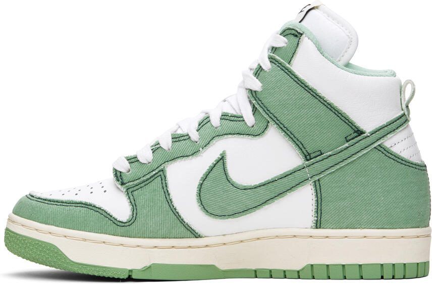 Nike Green  White Dunk Hi 1985 Sneakers - Picture 3