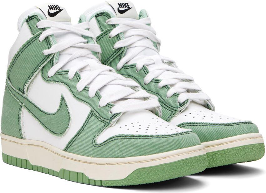 Nike Green  White Dunk Hi 1985 Sneakers - Picture 2