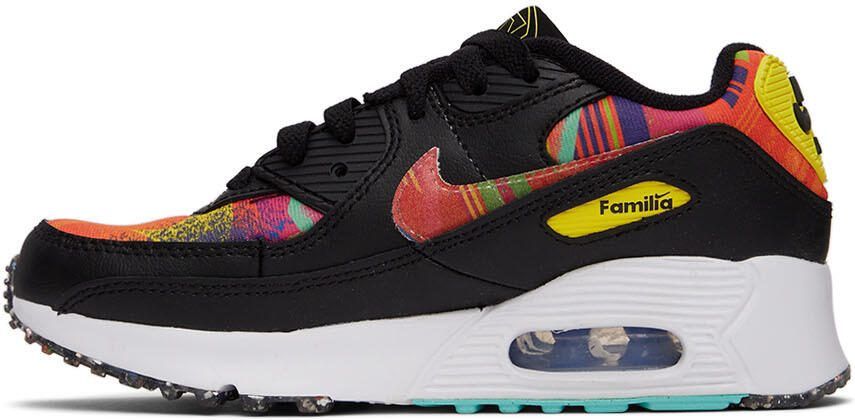 Nike Kids Black  Multicolor Air Max 90 Familia Little Kids Sneakers - Picture 3