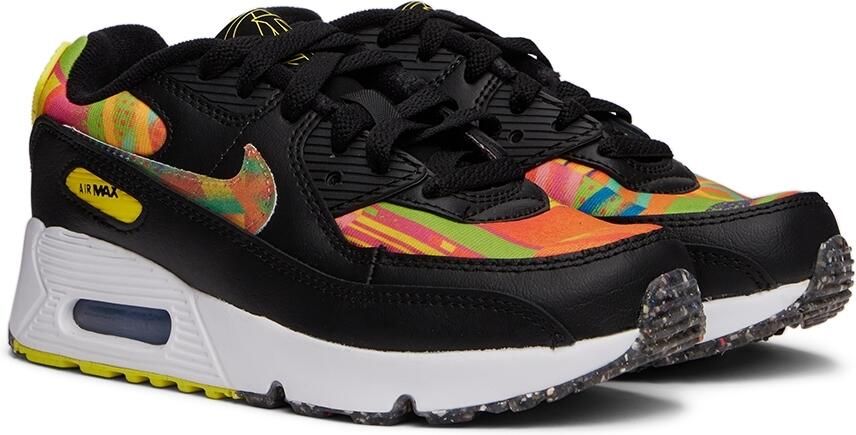Nike Kids Black  Multicolor Air Max 90 Familia Little Kids Sneakers - Picture 2