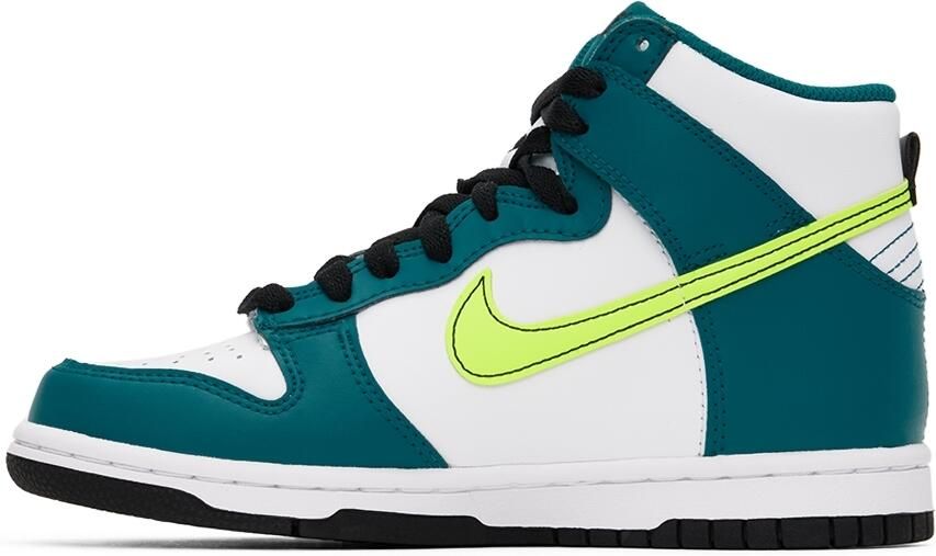 Nike Kids Blue  White Dunk High Little Kids Sneakers - Picture 3