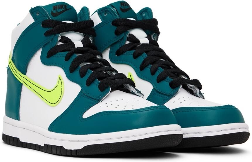 Nike Kids Blue  White Dunk High Little Kids Sneakers - Picture 2