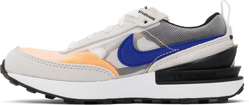 Nike Kids Gray  Orange Waffle One Little Kids Sneakers - Picture 3