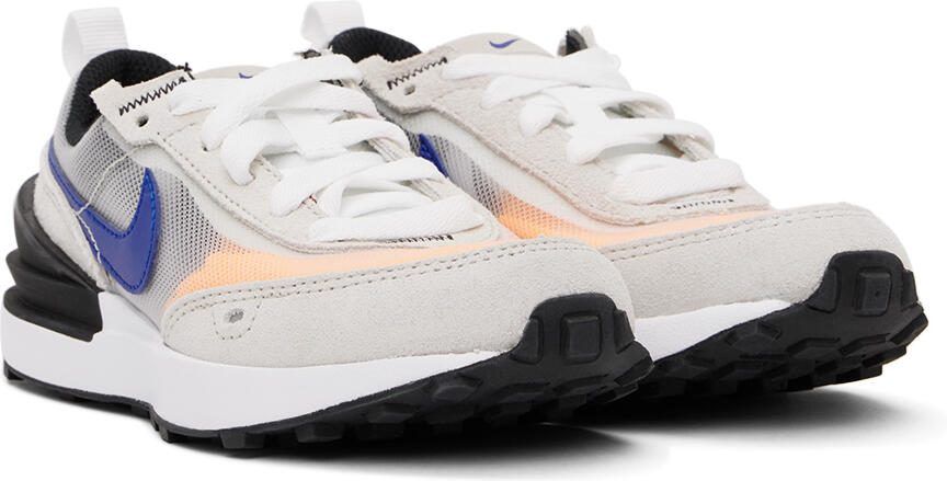 Nike Kids Gray  Orange Waffle One Little Kids Sneakers - Picture 2
