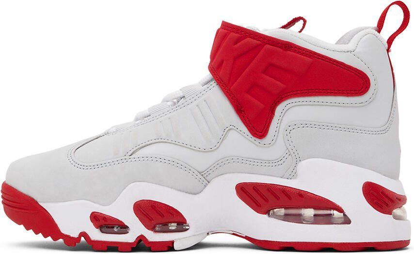 Nike Kids Gray  Red Air Griffey Max 1 Big Kids Sneakers - Picture 3