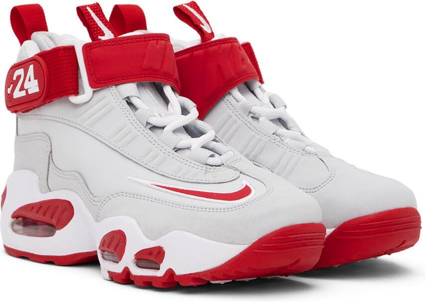 Nike Kids Gray  Red Air Griffey Max 1 Big Kids Sneakers - Picture 2