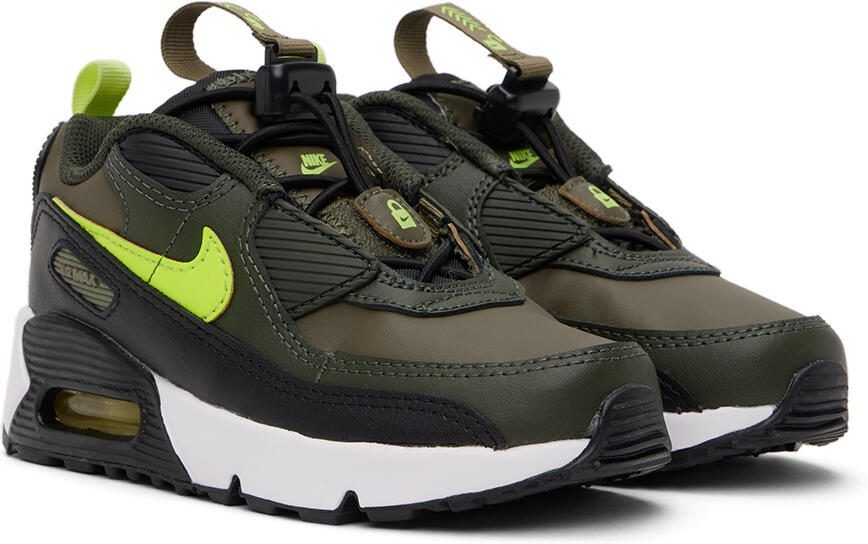Nike Kids Green Air Max 90 Toggle Little Kids Sneakers - Picture 2