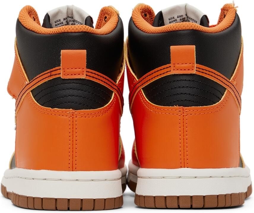 Nike Kids Orange  Black Dunk High Big Kids Sneakers - Picture 4