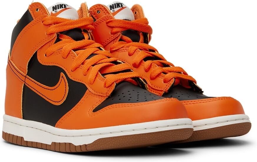 Nike Kids Orange  Black Dunk High Big Kids Sneakers