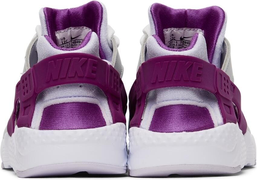 Nike Kids Purple  Silver Huarache Run Little Kids Sneakers