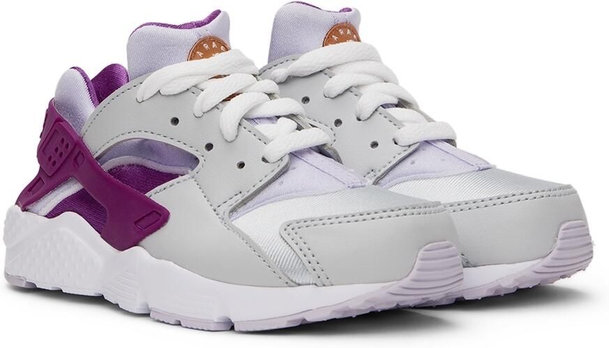 Nike Kids Purple  Silver Huarache Run Little Kids Sneakers - Picture 2