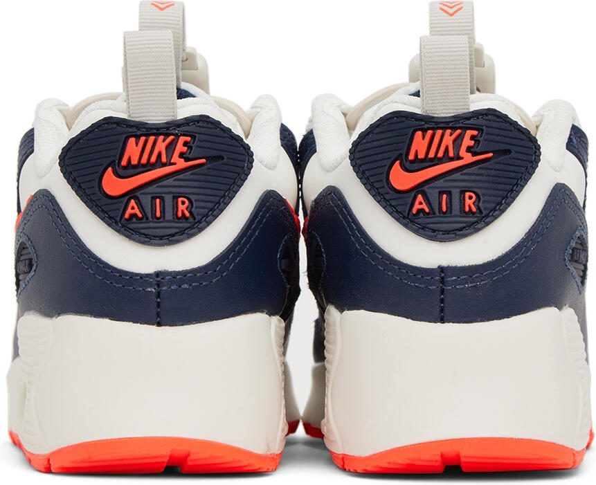 Nike Kids White  Navy Air Mac 90 Toggle Low-Top Little Kids Sneakers