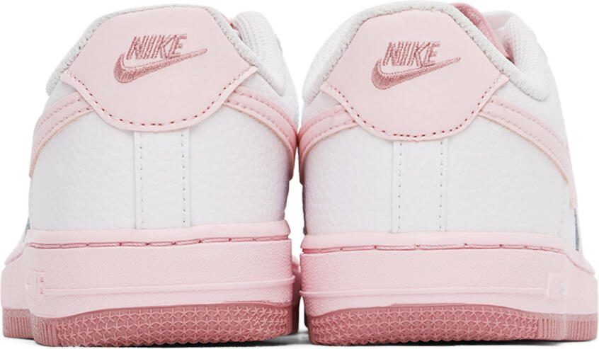 Nike Kids White  Pink Force 1 Little Kids Sneakers