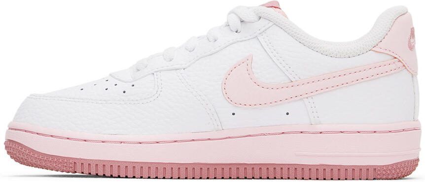 Nike Kids White  Pink Force 1 Little Kids Sneakers - Picture 3