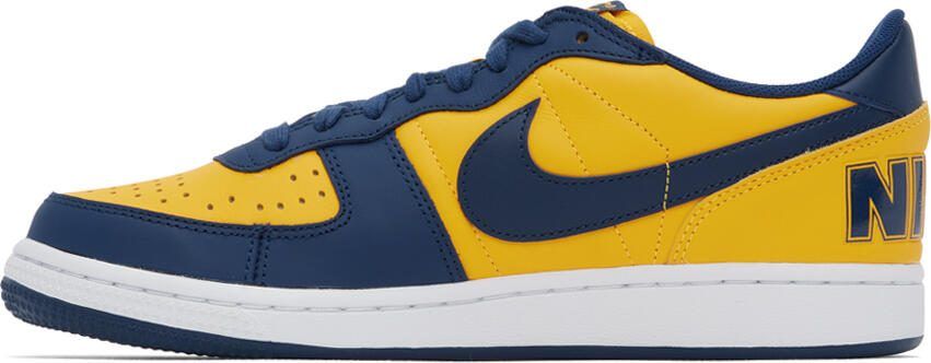 Nike Navy  Yellow Terminator Low Sneakers - Picture 3