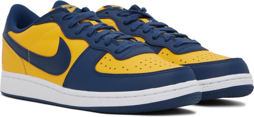 Nike Navy  Yellow Terminator Low Sneakers - Picture 2