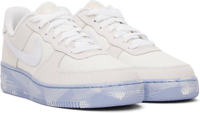 Nike Off-White  Blue Air Force 1 '07 LV8 EMB Sneakers - Picture 4