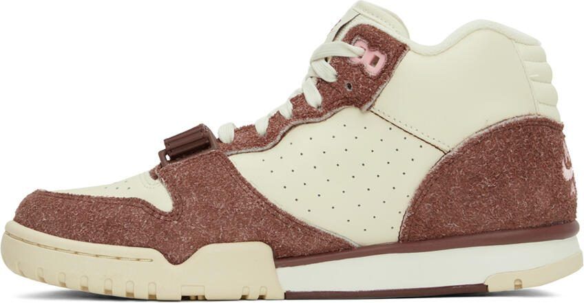 Nike Off-White  Burgundy Air Trainer 1 Sneakers - Picture 3