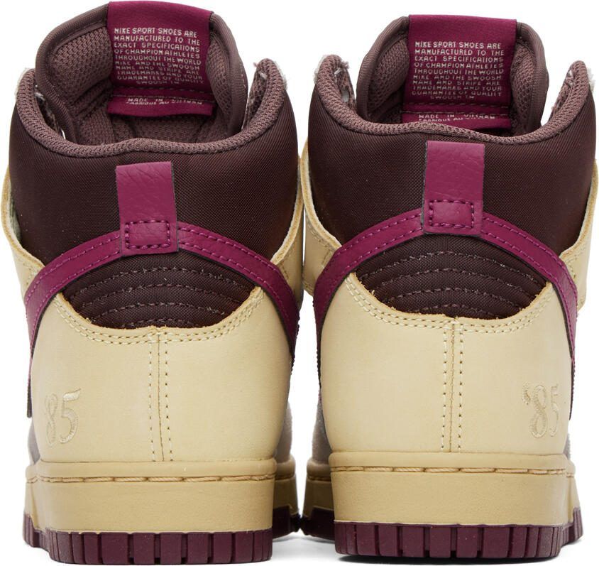 Nike Off-White  Burgundy Dunk High 1985 Sneakers