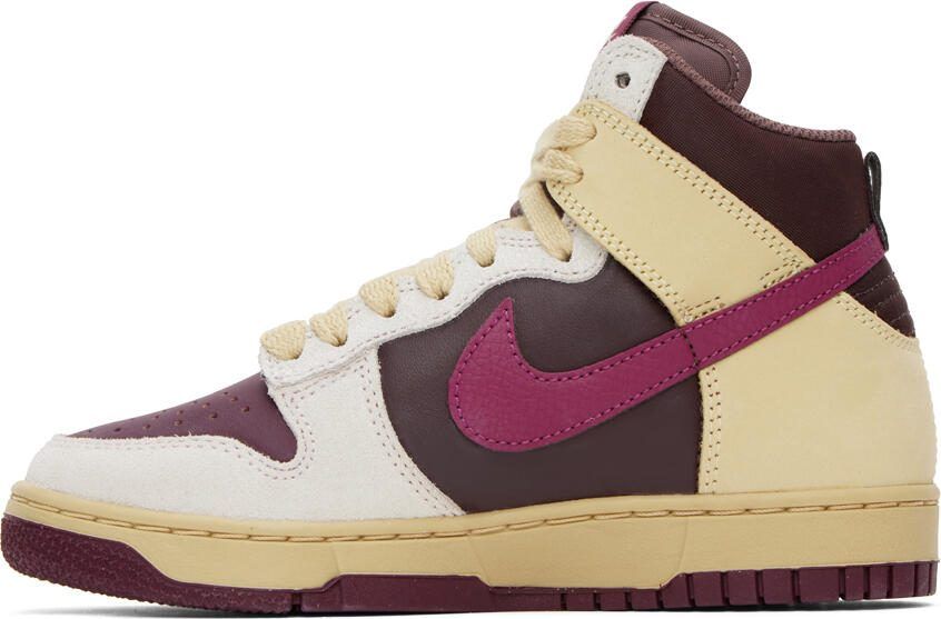 Nike Off-White  Burgundy Dunk High 1985 Sneakers - Picture 3
