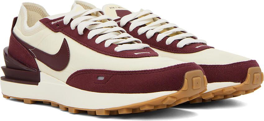 Nike Off-White  Burgundy Waffle One SE Sneakers - Picture 2