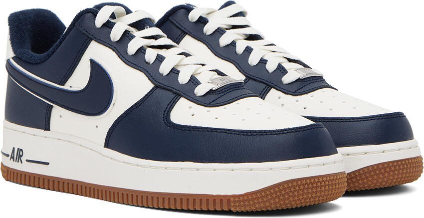 Nike Off-White  Navy Air Force 1 '07 Sneakers - Picture 2