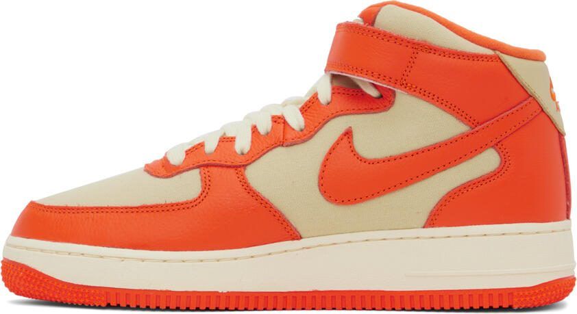 Nike Orange  Khaki Air Force 1 '07 LX NBHD Sneakers - Picture 3