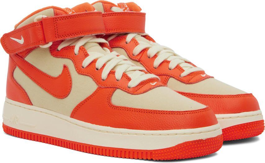 Nike Orange  Khaki Air Force 1 '07 LX NBHD Sneakers - Picture 2