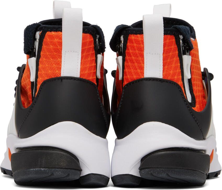 Nike Orange  White Air Presto Mid Utility Sneakers