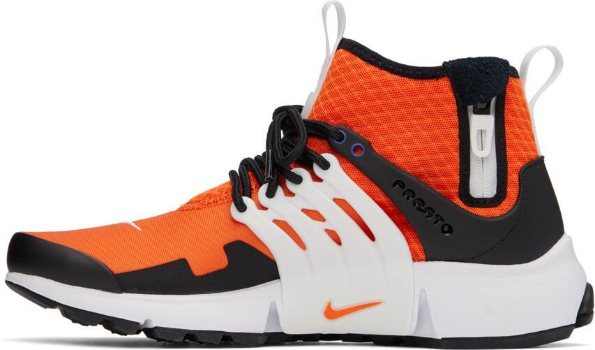 Nike Orange  White Air Presto Mid Utility Sneakers - Picture 3