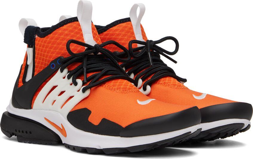 Nike Orange  White Air Presto Mid Utility Sneakers - Picture 2