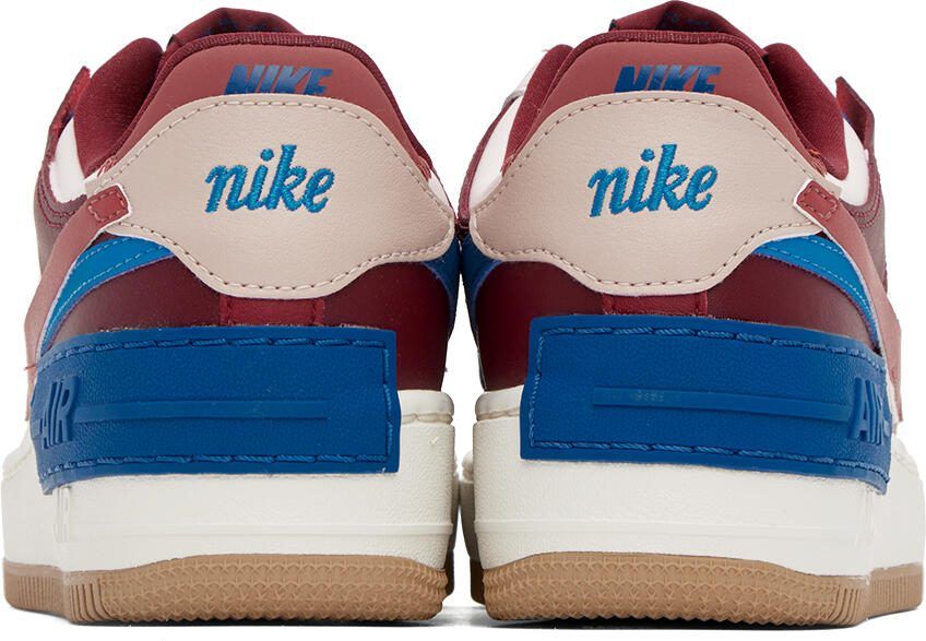 Nike Pink  Burgundry Air Force 1 Shadow Sneakers